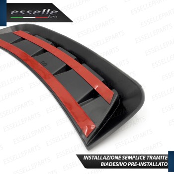 Coppia Prese D'aria Sportive Adesive per Parafanghi Nero Lucido Auto Coppia Prese D'aria Sportive Adesive per Parafanghi Nero Lucido Auto