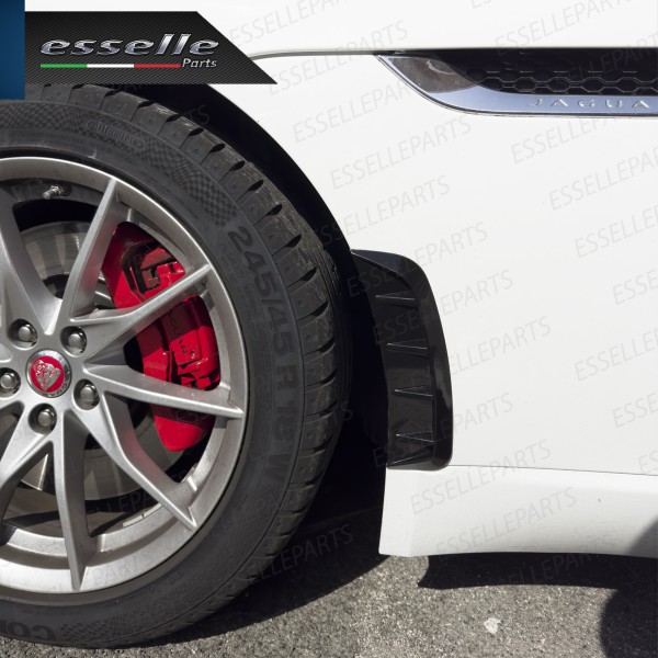Coppia Prese D'aria Sportive Adesive per Parafanghi Nero Lucido Auto
