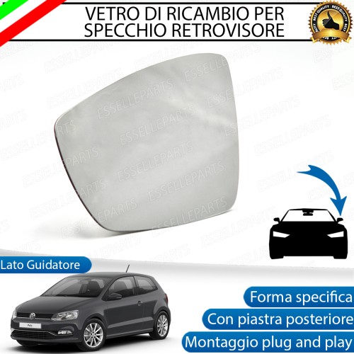Specchietto Retrovisore Laterale LATO GUIDATORE per Volkswagen Polo 6R 6C1 Dal 2014