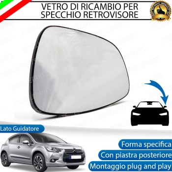Specchietto Retrovisore Laterale LATO GUIDATORE di Ricambio per Citroen Ds4 Specchietto Retrovisore Laterale LATO GUIDATORE di Ricambio per Citroen Ds4