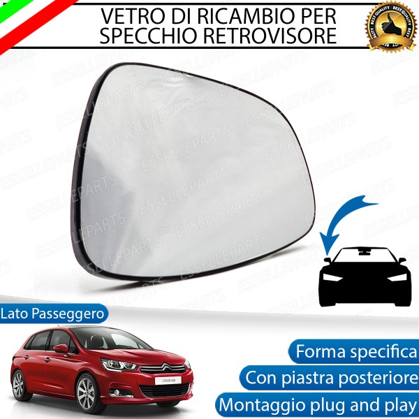 Specchietto Retrovisore Laterale LATO PASSEGGERO per Citroen C4 MK2 Pre-Restyling