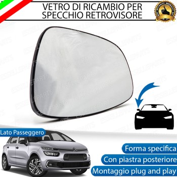 Specchietto Retrovisore Laterale LATO PASSEGGERO per Citroen C4 Picasso MK2 Specchietto Retrovisore Laterale LATO PASSEGGERO per Citroen C4 Picasso MK2
