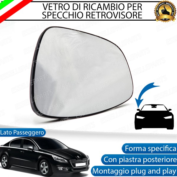 Specchietto Retrovisore Laterale LATO PASSEGGERO di Ricambio per Peugeot 508