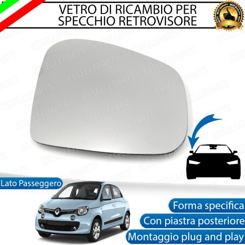 Specchietto Retrovisore Laterale LATO PASSEGGERO di Ricambio per Renault Twingo 3