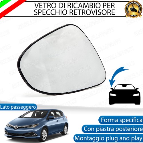 Specchietto Retrovisore Laterale LATO PASSEGGERO di Ricambio per Toyota Auris MK2