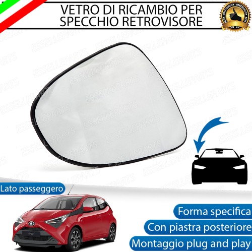 Specchietto Retrovisore Laterale LATO PASSEGGERO di Ricambio per Toyota Aygo II