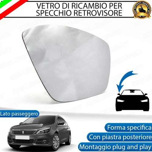 Specchietto Retrovisore Termico Laterale LATO PASSEGGERO per Peugeot 308 II