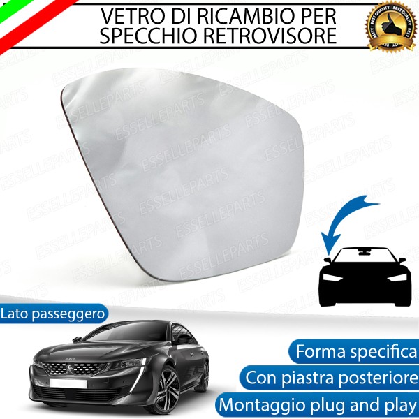 Specchietto Retrovisore Termico Laterale LATO PASSEGGERO per Peugeot 508 II