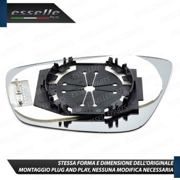 Specchietto Retrovisore Termico Laterale LATO PASSEGGERO di Ricambio per Peugeot 2008