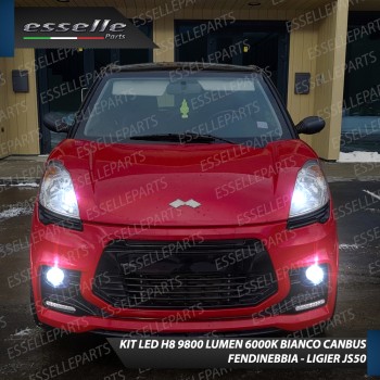 Kit Full LED H8 9800 LUMEN Fendinebbia per LIGIER JS50 PRE-RESTYLING