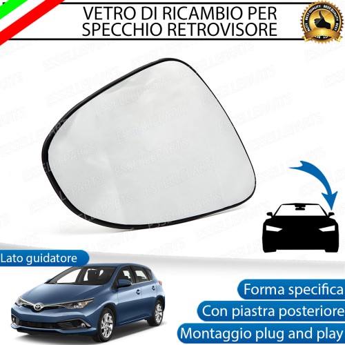 Specchietto Retrovisore Laterale LATO GUIDATORE di Ricambio per Toyota Auris MK2