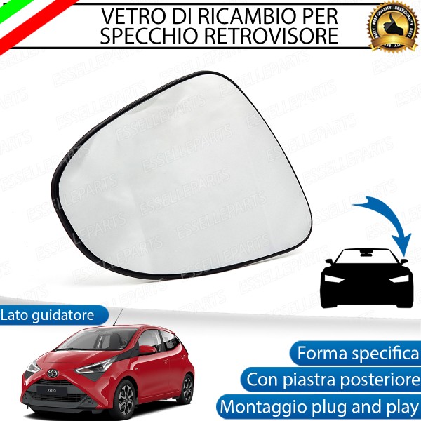 Specchietto Retrovisore Laterale LATO GUIDATORE di Ricambio per Toyota Aygo II