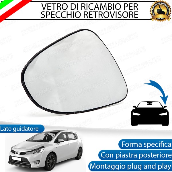 Specchietto Retrovisore Laterale LATO GUIDATORE di Ricambio per Toyota Verso DAL 2012
