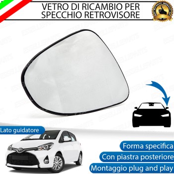 Specchietto Retrovisore Laterale LATO GUIDATORE per Toyota Yaris MK3 Restyling Dal 2017