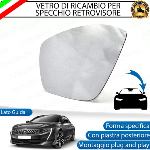 Specchietto Retrovisore Termico Laterale LATO GUIDATORE per Peugeot 508 II