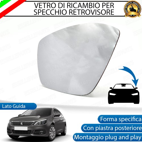 Specchietto Retrovisore Termico Laterale LATO GUIDATORE per Peugeot 308 II