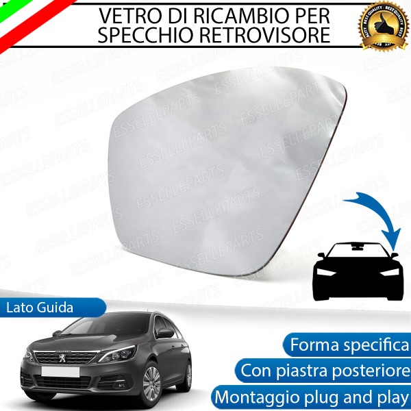 Specchietto Retrovisore Termico Laterale LATO GUIDATORE per Peugeot 308 II