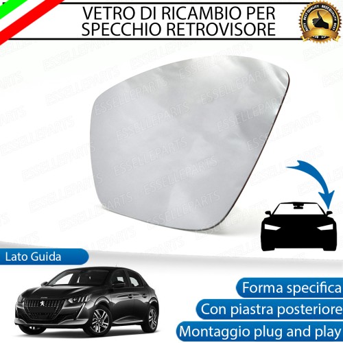 Specchietto Retrovisore Termico Laterale LATO GUIDATORE per Peugeot 208 II
