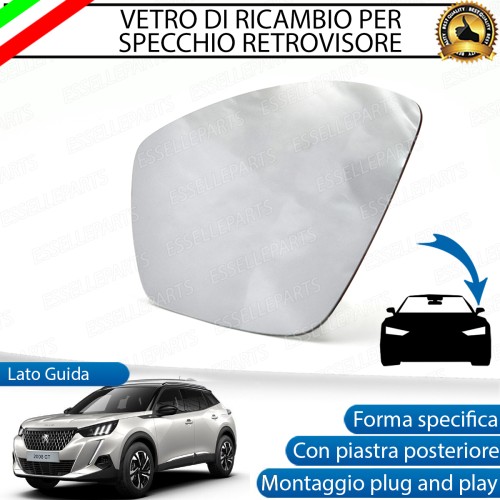 Specchietto Retrovisore Termico Laterale LATO GUIDATORE per Peugeot 2008 II