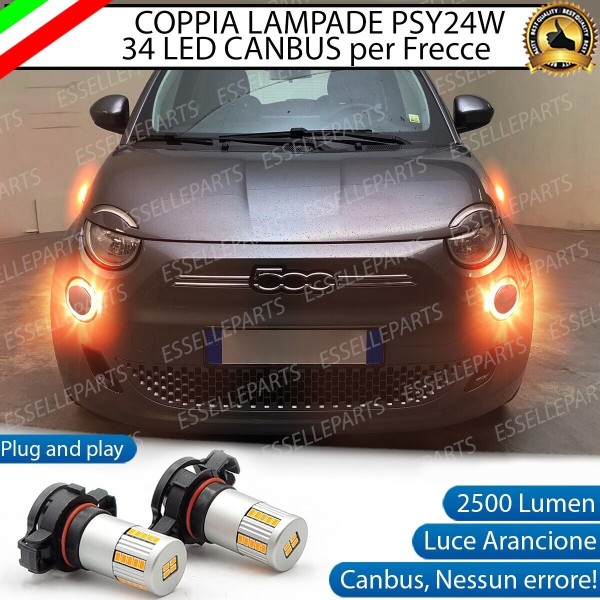 Coppia Frecce Anteriori PSY24W 3.0 34 LED Canbus FIAT 500E