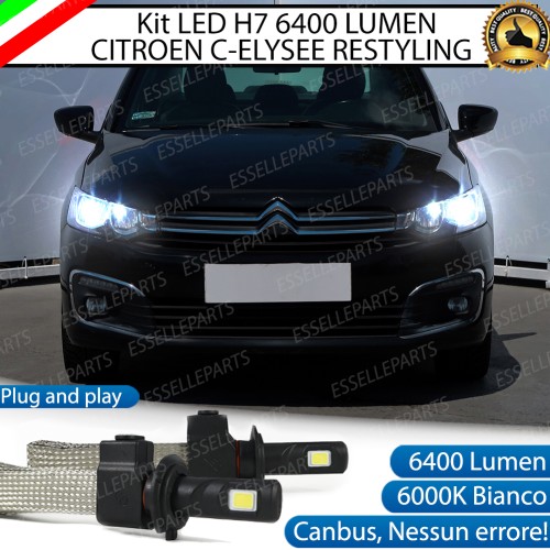 Kit Full LED H7 6400 Lumen 6000K bianco Anabbaglianti CITROEN C-ELYSEE RESTYLING