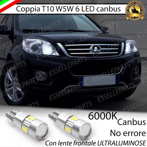 Lampade T10 W5W Canbus 6 LED no error luci posizione GREAT WALL H6