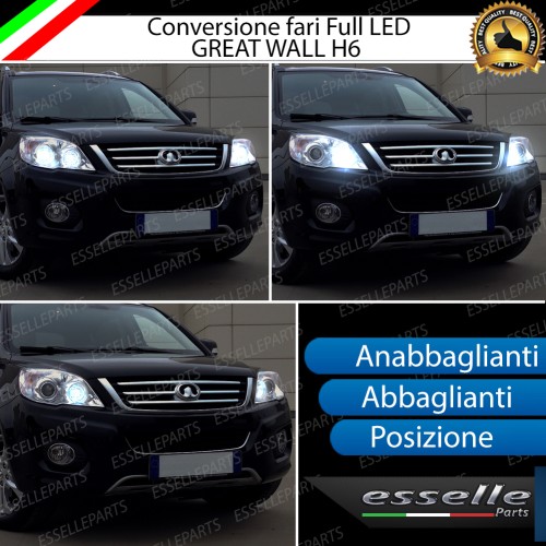 Conversione Fari Full LED per Great Wall H6 6000K Bianco Ghiaccio Canbus
