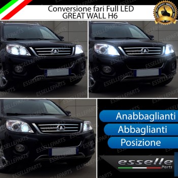 Conversione Fari Full LED per Great Wall H6 6000K Bianco Ghiaccio Canbus