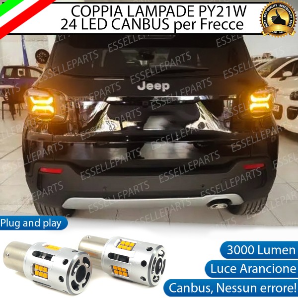 Coppia Frecce Posteriori PY21W 24 LED Canbus 3.0 per Jeep Avenger