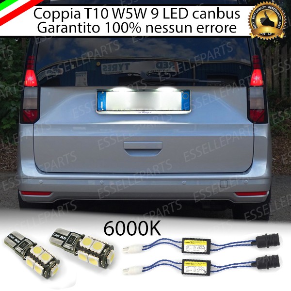 Coppia Luci Targa 9 LED Per Ford Tourneo Connect MK3 Canbus 6000K Bianco