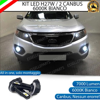 Kit Full LED H27/2 7000 Lumen 6000K bianco Fendinebbia KIA SORENTO 2 PRIMA DEL 2012