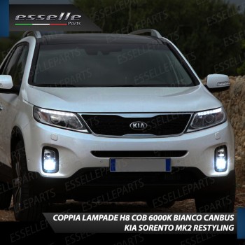 Luci Fendinebbia H8 LED 900 Lumen 6000K bianco KIA SORENTO dal 2013