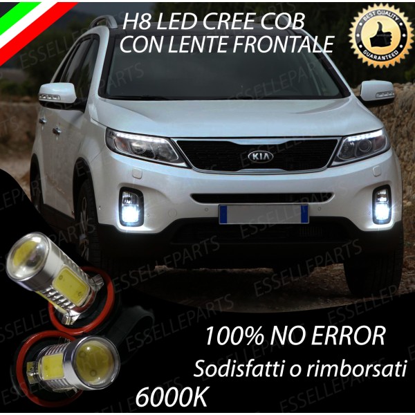 Luci Fendinebbia H8 LED 900 Lumen 6000K bianco KIA SORENTO dal 2013