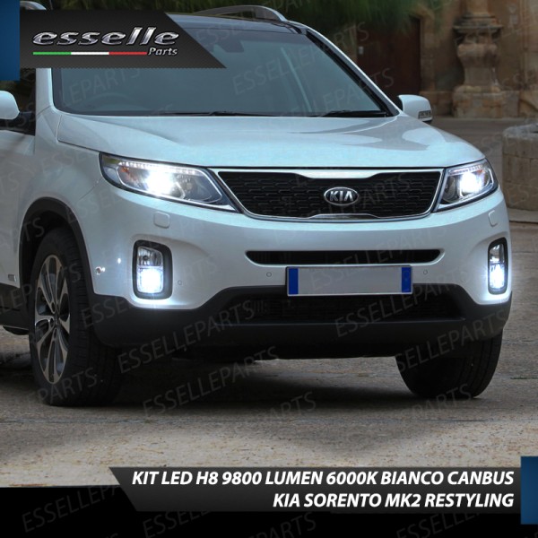 Kit Full LED H8 9800 Lumen 6000K bianco Fendinebbia per KIA Sorento 2 Dal 2013