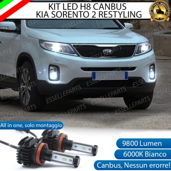 Kit Full LED H8 9800 Lumen 6000K bianco Fendinebbia per KIA Sorento 2 Dal 2013