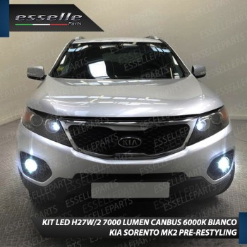 Kit Full LED H27/2 7000 Lumen 6000K bianco Fendinebbia KIA SORENTO 2 PRIMA DEL 2012