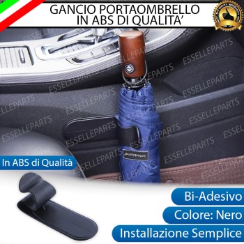 GANCIO PORTAOMBRELLO ADESIVO NERO IN ABS DI QUALITA'