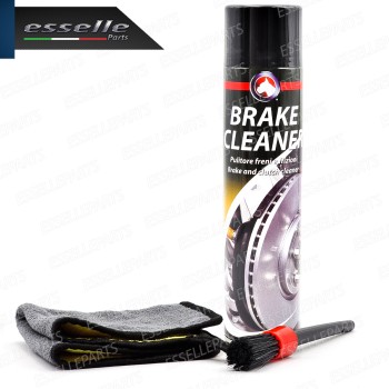 Kit Pulizia Pulitore Freni Disco O Tamburo 600ml + Pennello + Panno Microfibra Kit Pulizia Pulitore Freni Disco O Tamburo 600ml + Pennello + Panno Microfibra