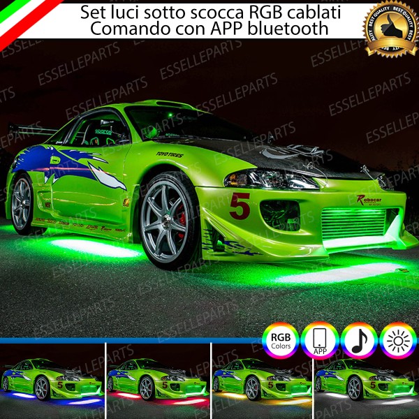 Kit Led Sottoscocca RGB con Controllo APP Wireless Multicolor