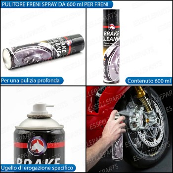 Pulitore Freni Dischi O Tamburi Pasticche Detergente Spray 600 Ml per Aprilia