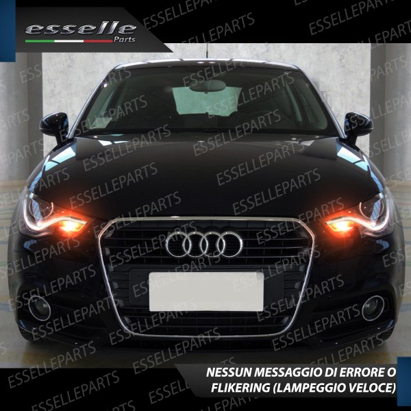 Coppia Frecce Anteriori PSY24W 34 LED Canbus per Audi A1 Fino al 2014 CON FARI BIXENON