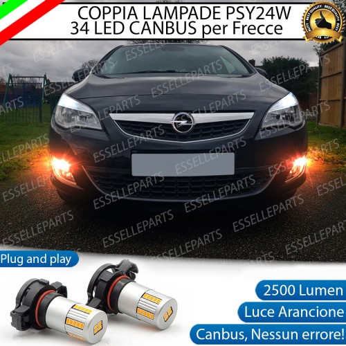 Coppia Frecce Anteriori PSY24W 34 LED Canbus per Opel Astra J NON OPC O GTC