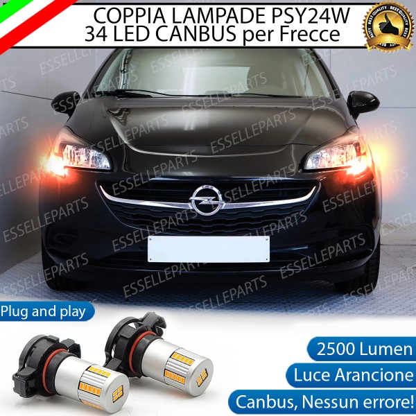Coppia Frecce Anteriori PSY24W 34 LED Canbus per Opel Corsa E