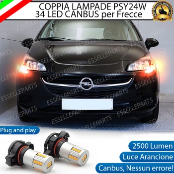 Coppia Frecce Anteriori PSY24W 34 LED Canbus per Opel Corsa E Coppia Frecce Anteriori PSY24W 34 LED Canbus per Opel Corsa E