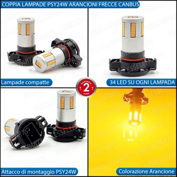 Coppia Frecce Anteriori PSY24W 34 LED Canbus per Opel Corsa E Coppia Frecce Anteriori PSY24W 34 LED Canbus per Opel Corsa E