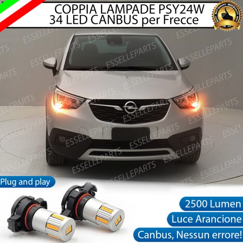 Coppia Frecce Anteriori PSY24W 34 LED Canbus per Opel Crossland X