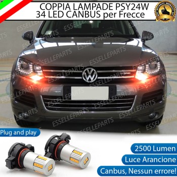 Coppia Frecce Anteriori PSY24W 34 LED Canbus per VW Touareg 7P CON FARI BIXENON Coppia Frecce Anteriori PSY24W 34 LED Canbus per VW Touareg 7P CON FARI BIXENON
