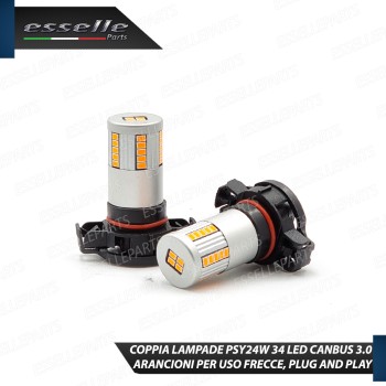 Coppia Frecce Anteriori PSY24W 34 LED Canbus per VW Touareg 7P CON FARI BIXENON Coppia Frecce Anteriori PSY24W 34 LED Canbus per VW Touareg 7P CON FARI BIXENON