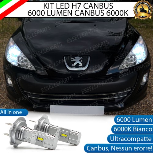 Kit Full LED H7 6000 LUMEN Anabbaglianti Specifici per Peugeot 308 308 CC