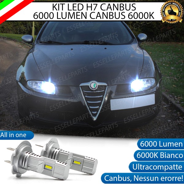 Kit Full LED coppia H7 6000 LUMEN Abbaglianti Specifici per Alfa Romeo GT